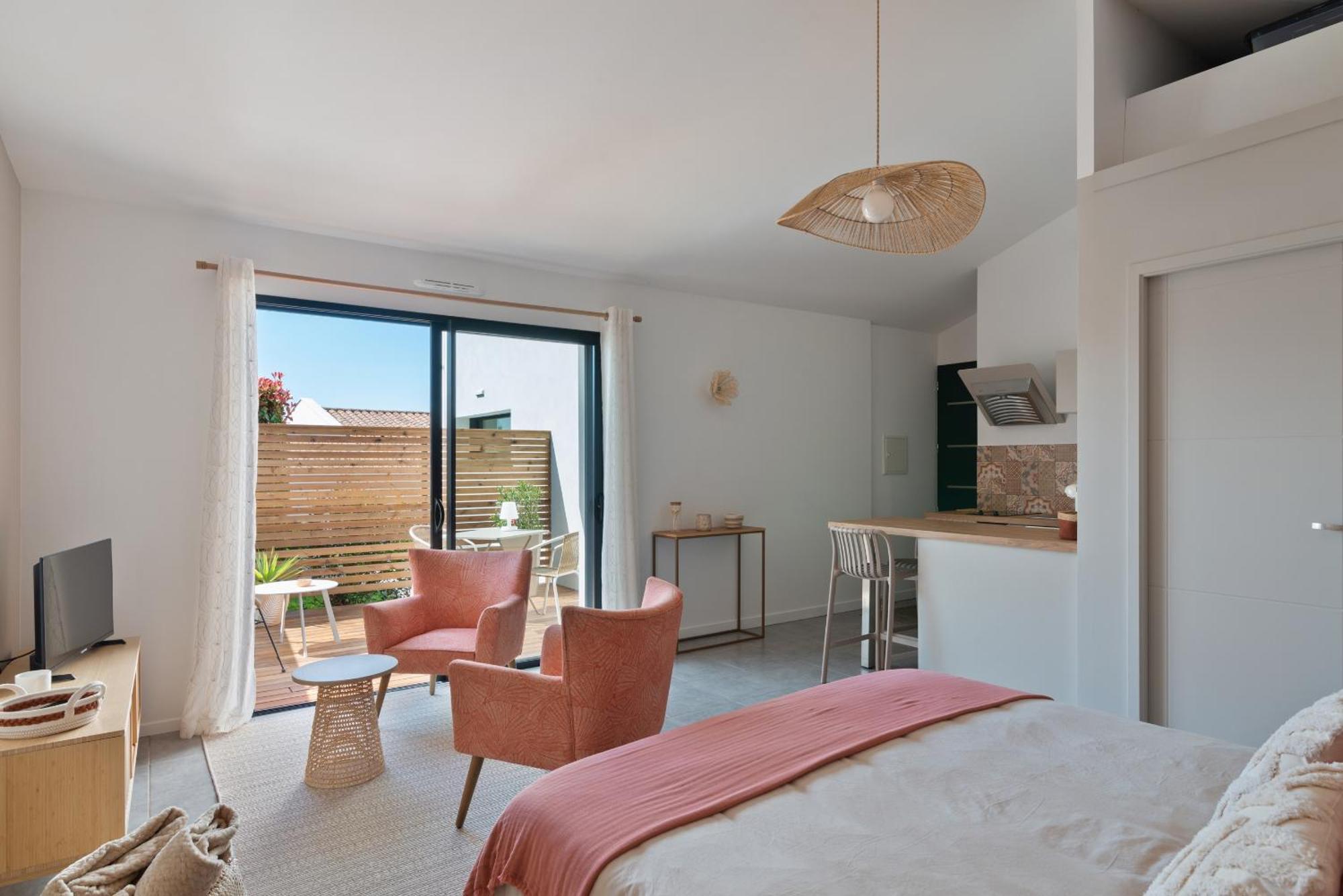 Studio Cocon Enea Bidart, Terrasse Et Parking Exterior foto